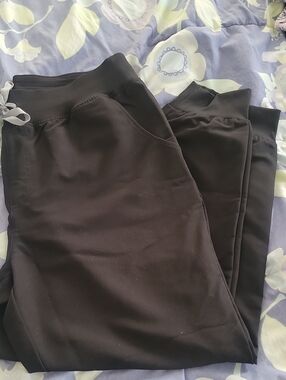 Figs Black Drawstring Jogger Pants XLP